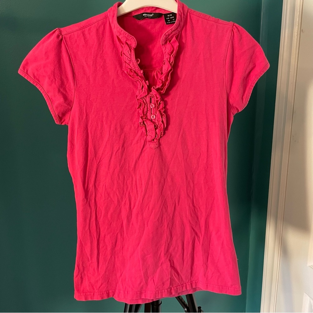 SzM ruffle golf shirt